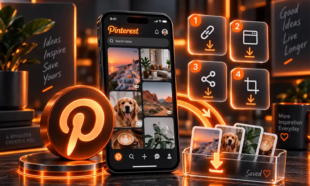 آموزش دانلود عکس از پینترست و ذخیره تصاویر Pinterest