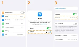 دیدن رمز وای فای در آیفون از تنظیمات Wi-Fi