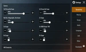 تنظیمات Camera Sensitivity و اسکوپ در پابجی موبایل