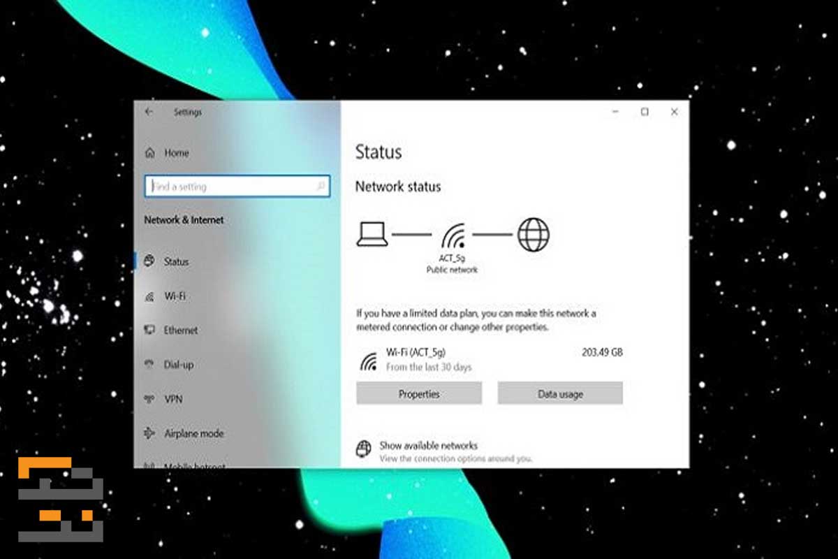تنظیمات کامپیوتر برای اتصال به اینترنت