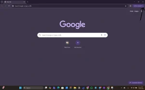 مرورگر گوگل کروم در ویندوز برای بررسی مشکل اتصال به اینترنت
