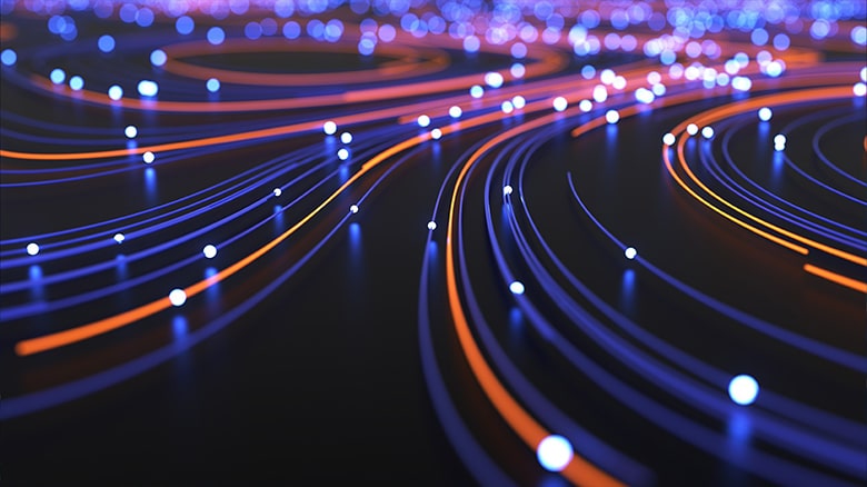 Network,Of,Connected,Points,And,Lines.,Technological,Background.,3d,Rendering.