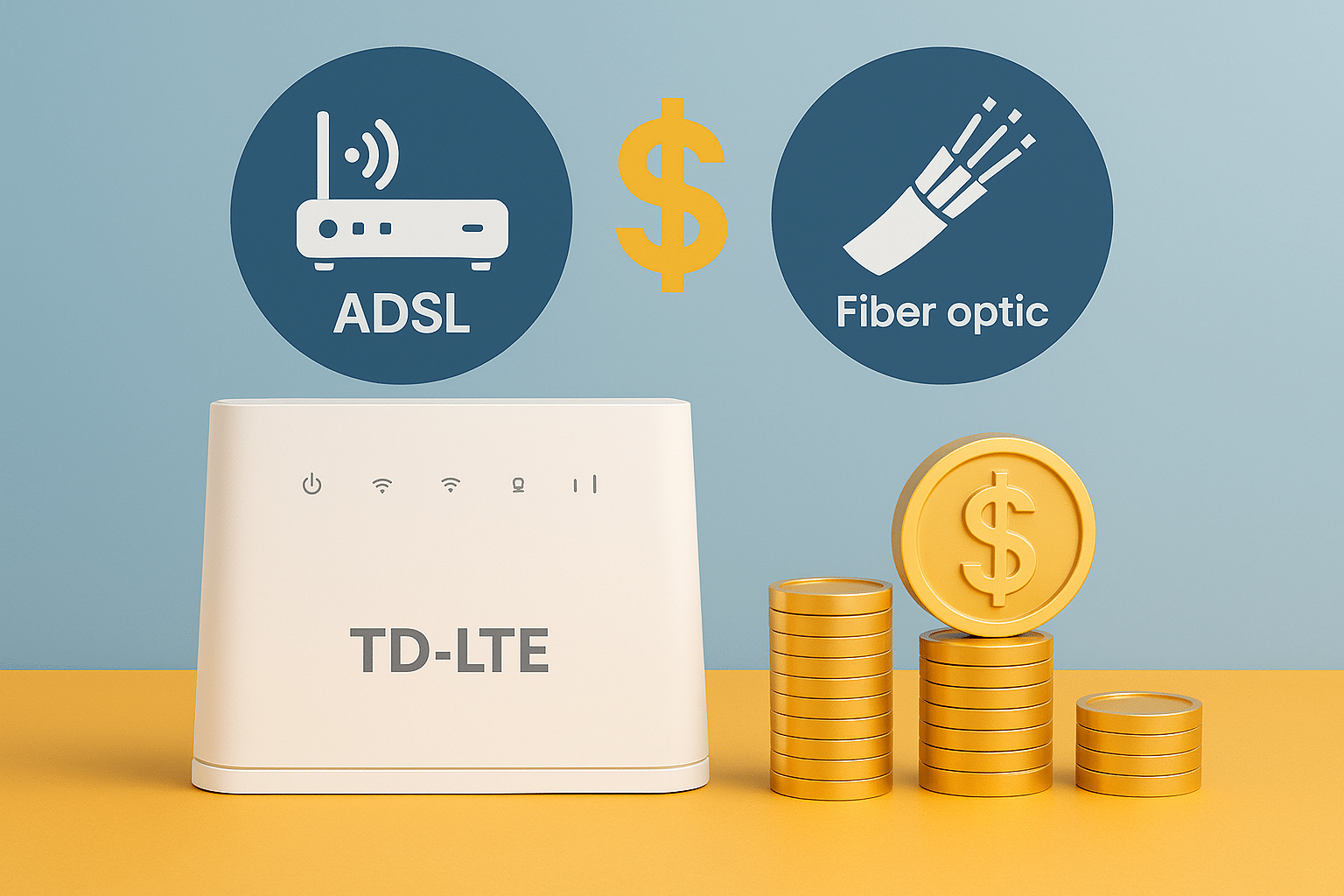 مقایسه هزینه اینترنت TDLTE
